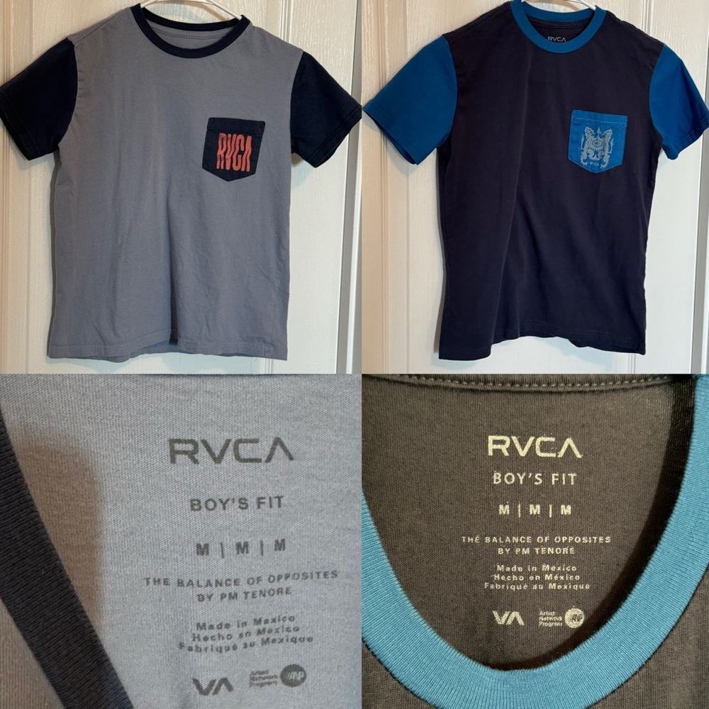 RVCA boys lot of 2, medium (10-12) t-shirts